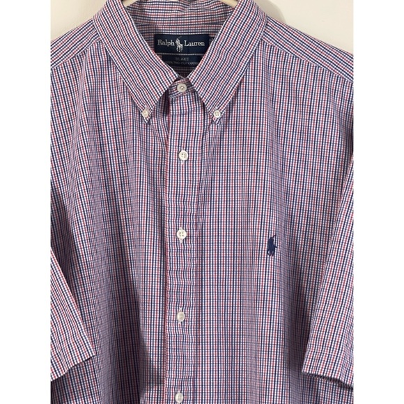 Men's Ralph Lauren Short Sleeve Shirt Size XXL 100% Two-Ply Cotton - Picture 3 of 5